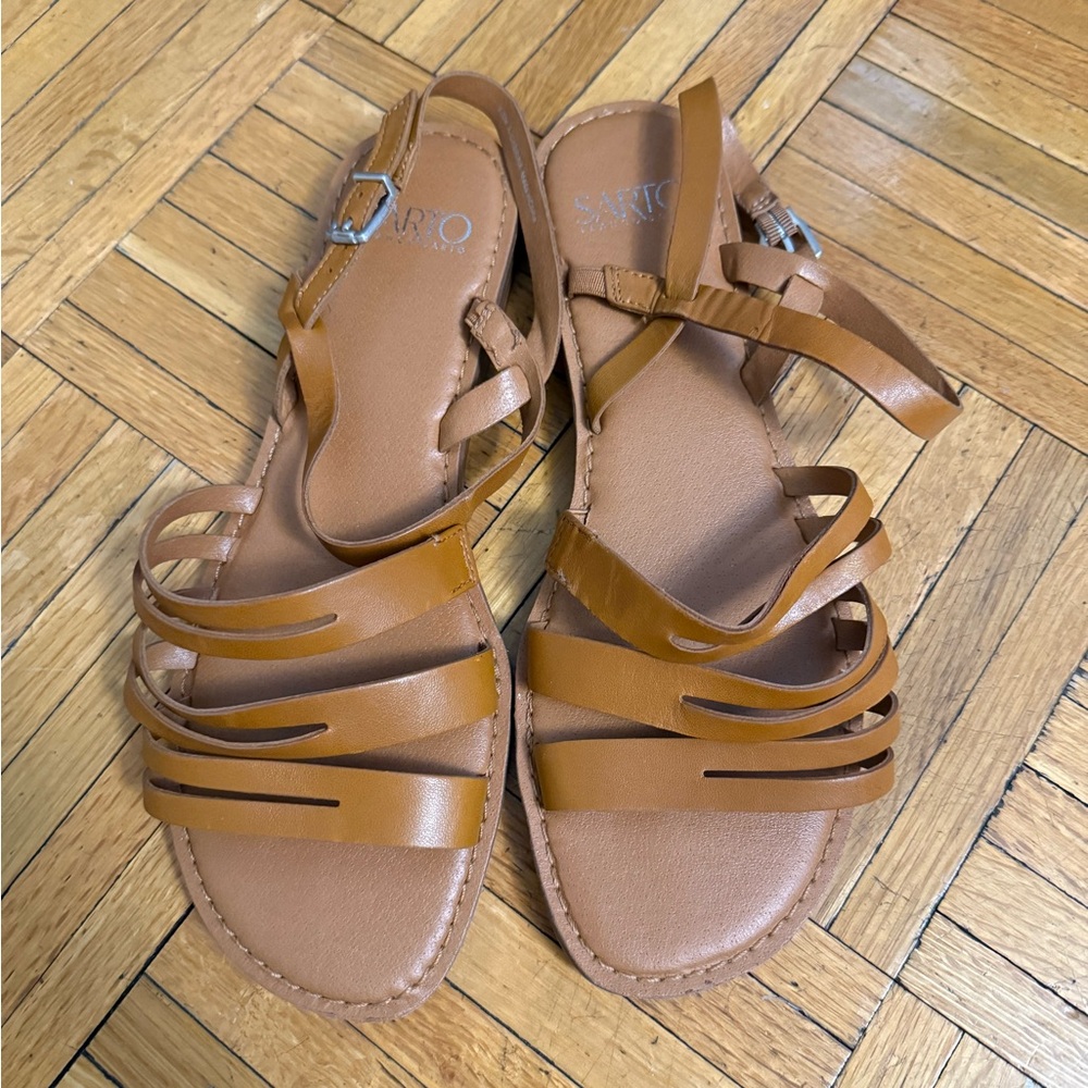 Franco Sarto Brown Strappy Sandals